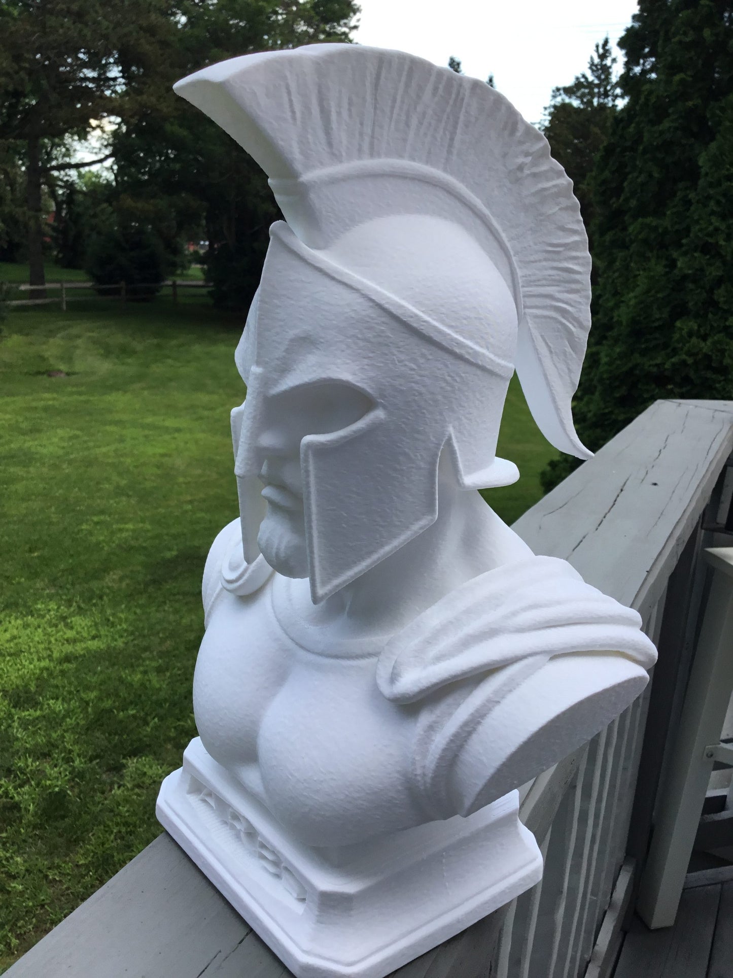 Custom 13" Ares God of War Bust Spartan Helmet Sculpture Greek Mythology Art