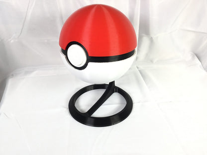 Large Custom 7" Pokemon Pokeball Prop Storage Container and Display Stand (FAN ART)
