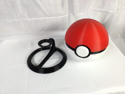Large Custom 7" Pokemon Pokeball Prop Storage Container and Display Stand (FAN ART)