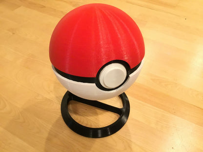Large Custom 7" Pokemon Pokeball Prop Storage Container and Display Stand (FAN ART)