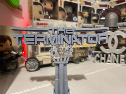 The Terminator With Arm Display Sign Stand