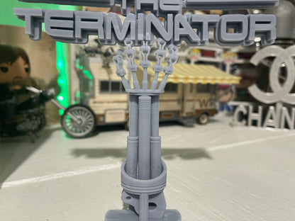 The Terminator With Arm Display Sign Stand