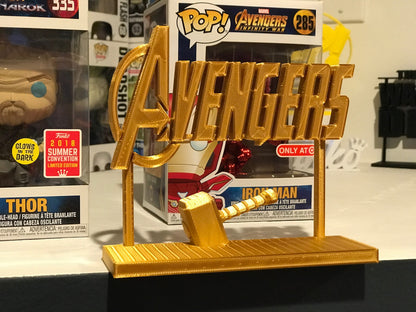 Thor Display Sign Stand Avengers POP Dorbz Wobblers Collectibles