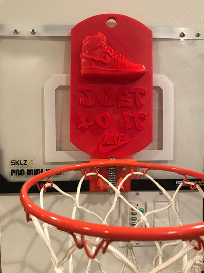 Nike Air Jordan JUST DO IT Dog Tag Wall / Door Sign