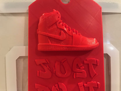 Nike Air Jordan JUST DO IT Dog Tag Wall / Door Sign