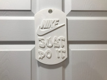 Nike JUST DO IT Dog Tag Wall / Door Sign