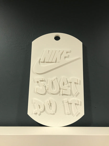 Nike JUST DO IT Dog Tag Wall / Door Sign