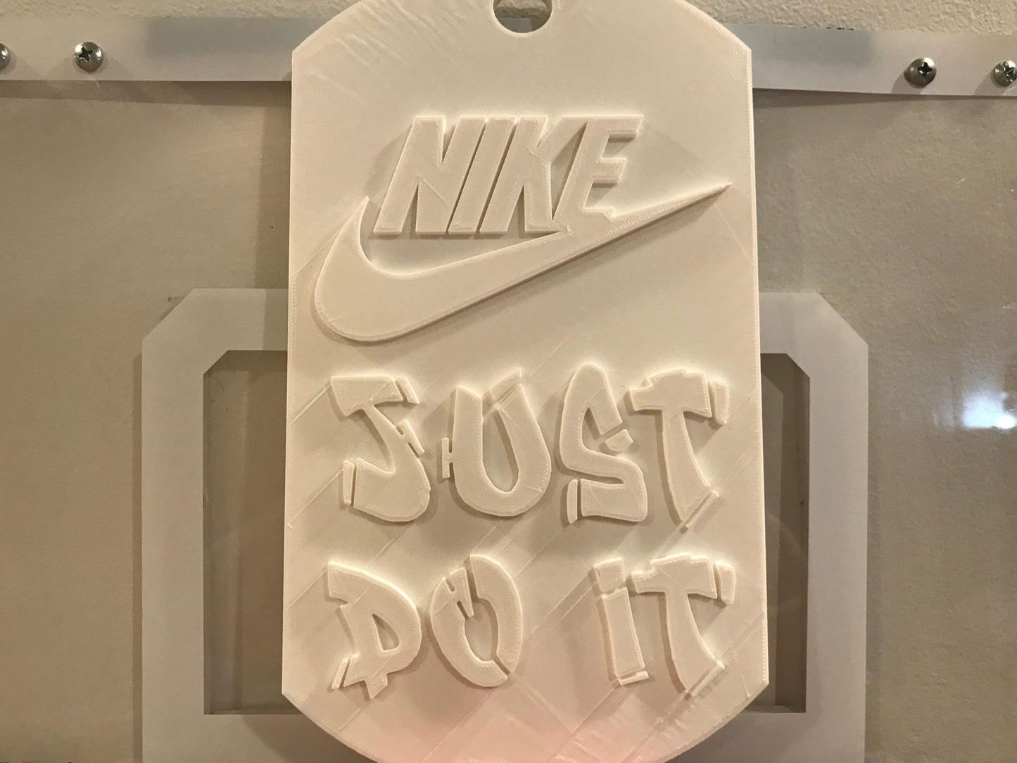 Nike JUST DO IT Dog Tag Wall / Door Sign