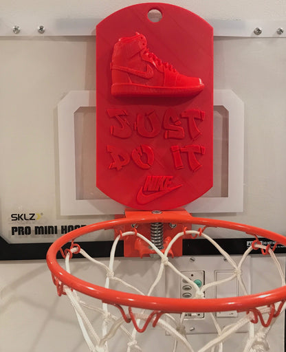 Nike Air Jordan JUST DO IT Dog Tag Wall / Door Sign