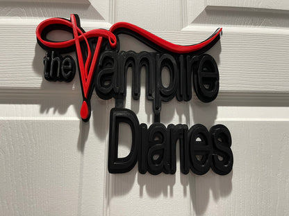 The Vampire Diaries Wall Display - Black | Red V
