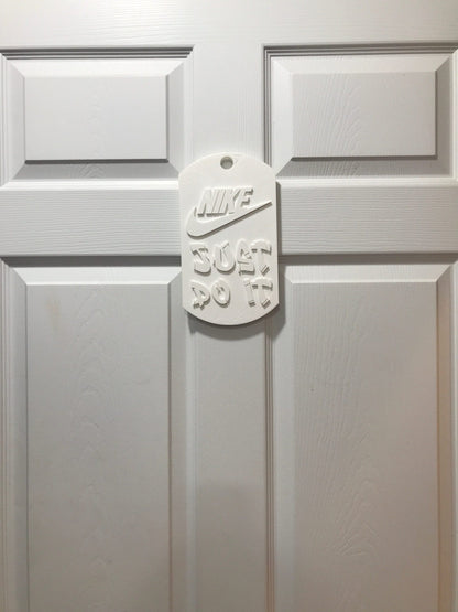 Nike JUST DO IT Dog Tag Wall / Door Sign