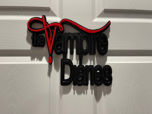 The Vampire Diaries Wall Display - Black | Red V