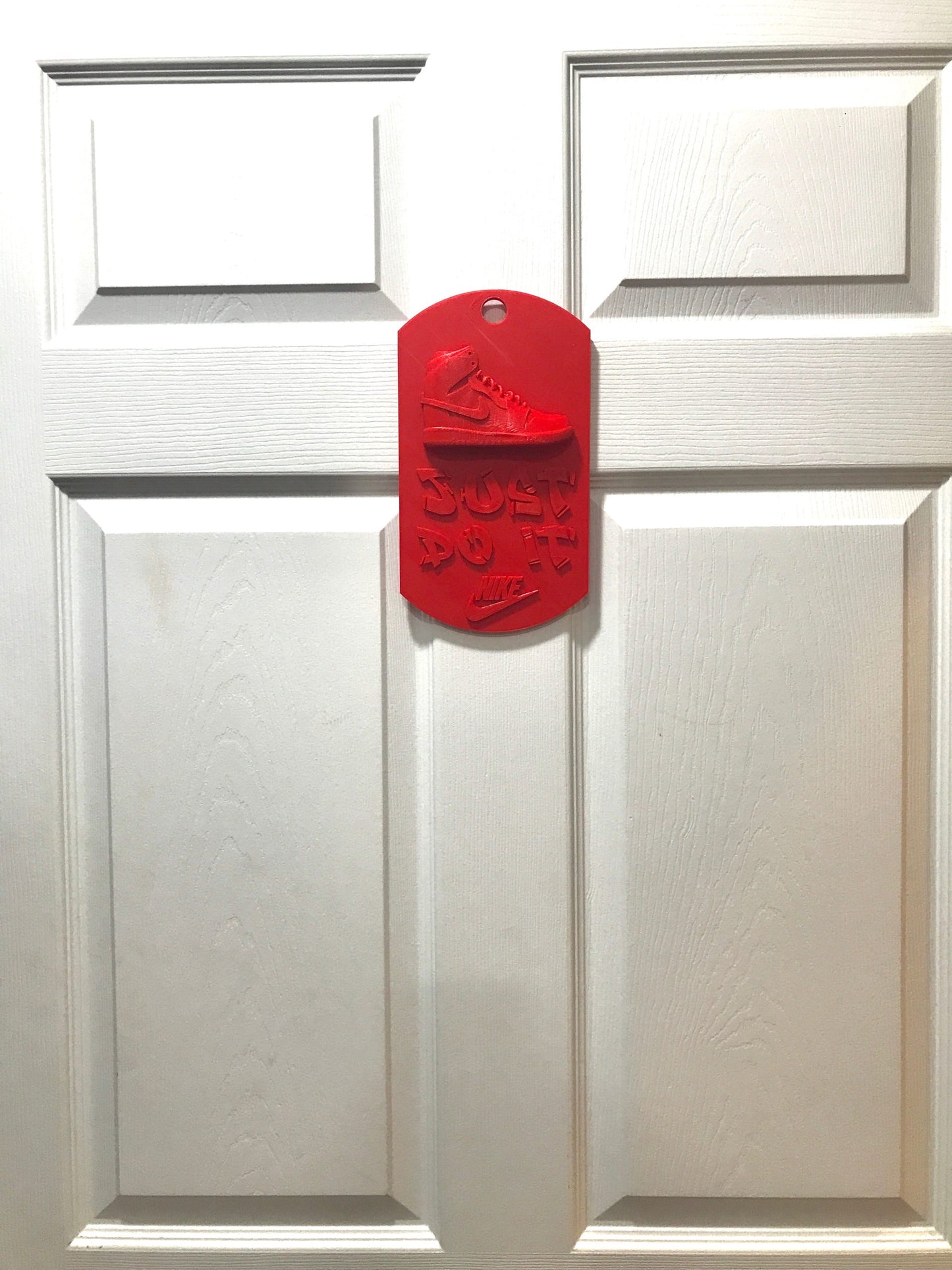 Nike Air Jordan JUST DO IT Dog Tag Wall / Door Sign