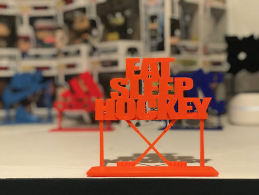 Eat Sleep Hockey Display Sign POP Dorbz Collectibles