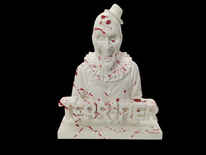 Terrifier Art The Clown Horror Display Sign Statue 6" Bloody Splatter Bust