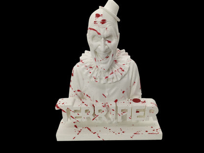 Terrifier Art The Clown Horror Display Sign Statue 6" Bloody Splatter Bust