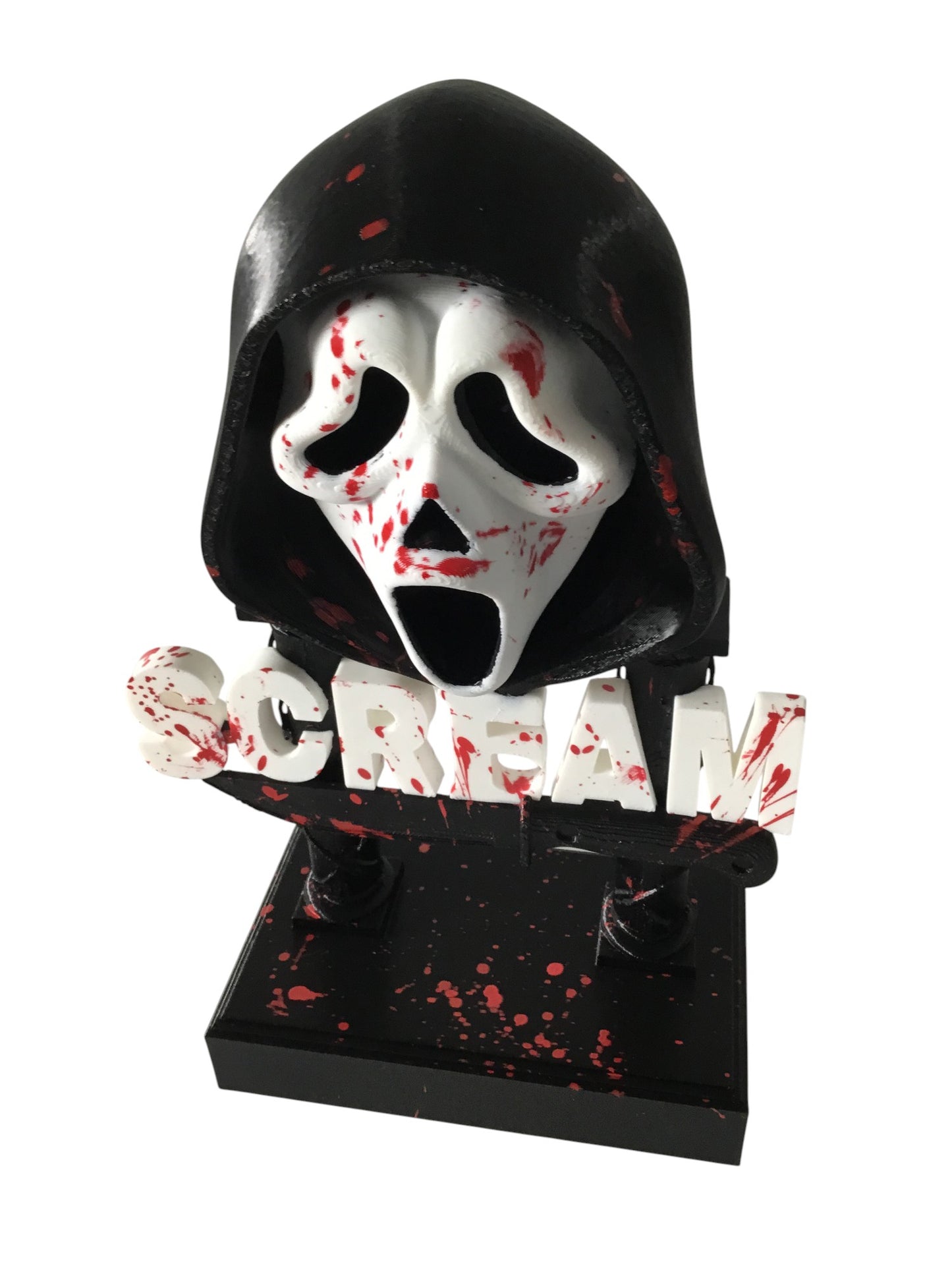 Scream Ghostface Horror Display Sign Blood Splatter 9.5" Movie Bust Ghost Face