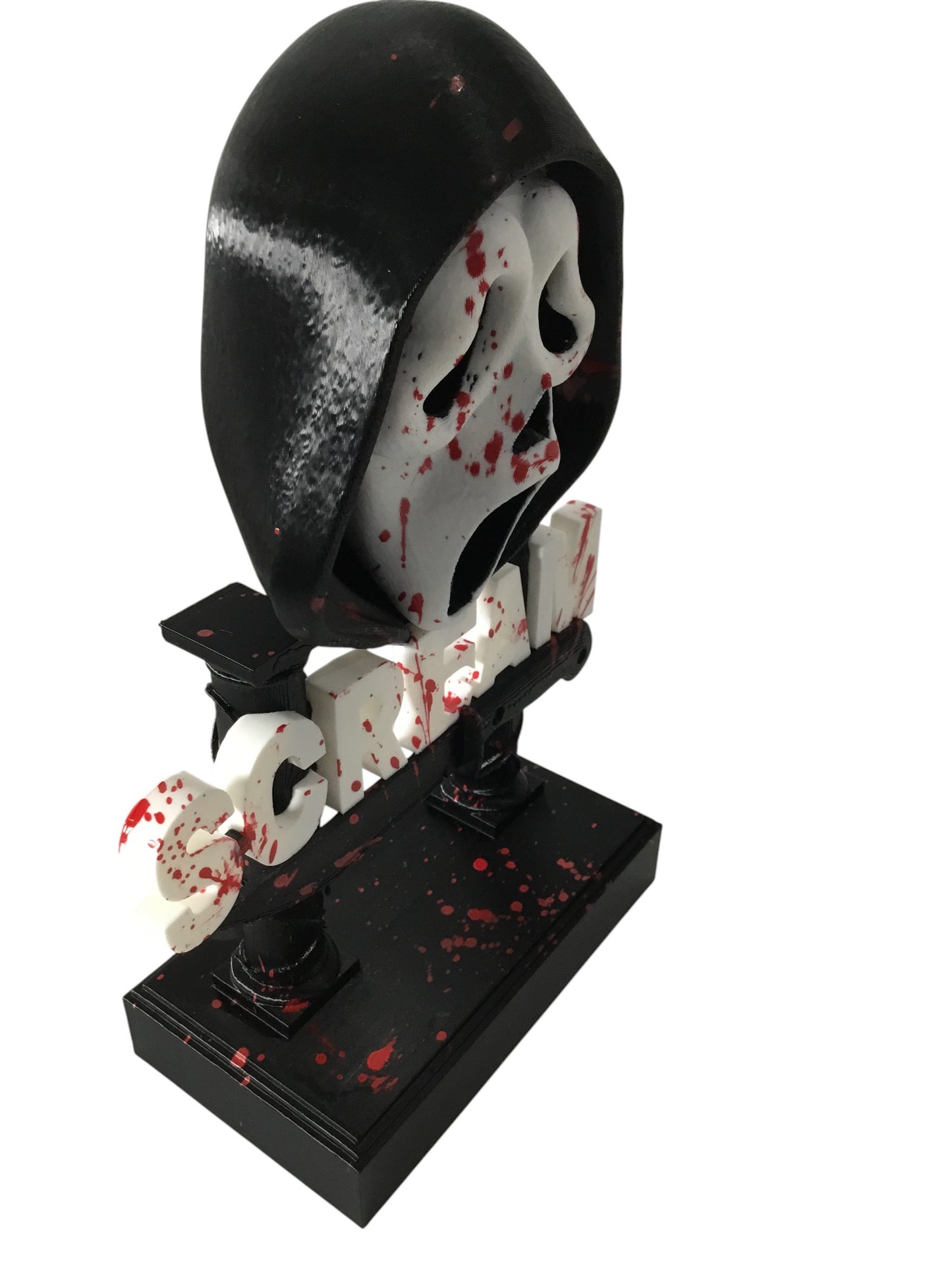 Scream Ghostface Horror Display Sign Blood Splatter 9.5" Movie Bust Ghost Face