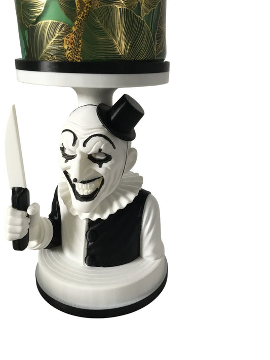 Art The Clown Terrifier 3 Wick Candle or Plant Holder Horror Decor Display Stand