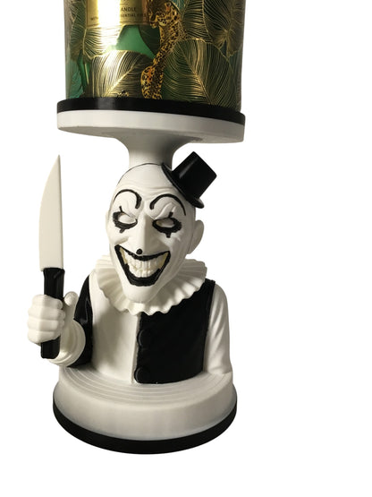 Art The Clown Terrifier 3 Wick Candle or Plant Holder Horror Decor Display Stand