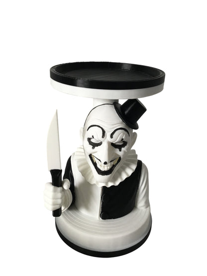 Art The Clown Terrifier 3 Wick Candle or Plant Holder Horror Decor Display Stand