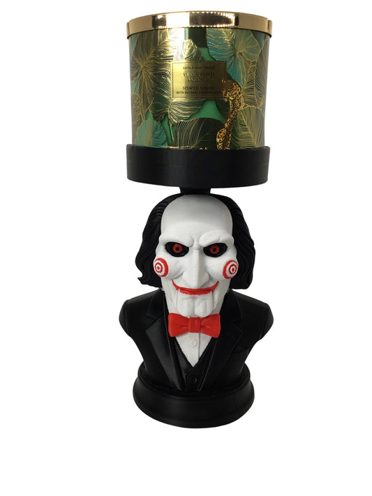 Billy Saw Candle Holder Stand Horror Bust Display for Candles, Pots, Storage etc