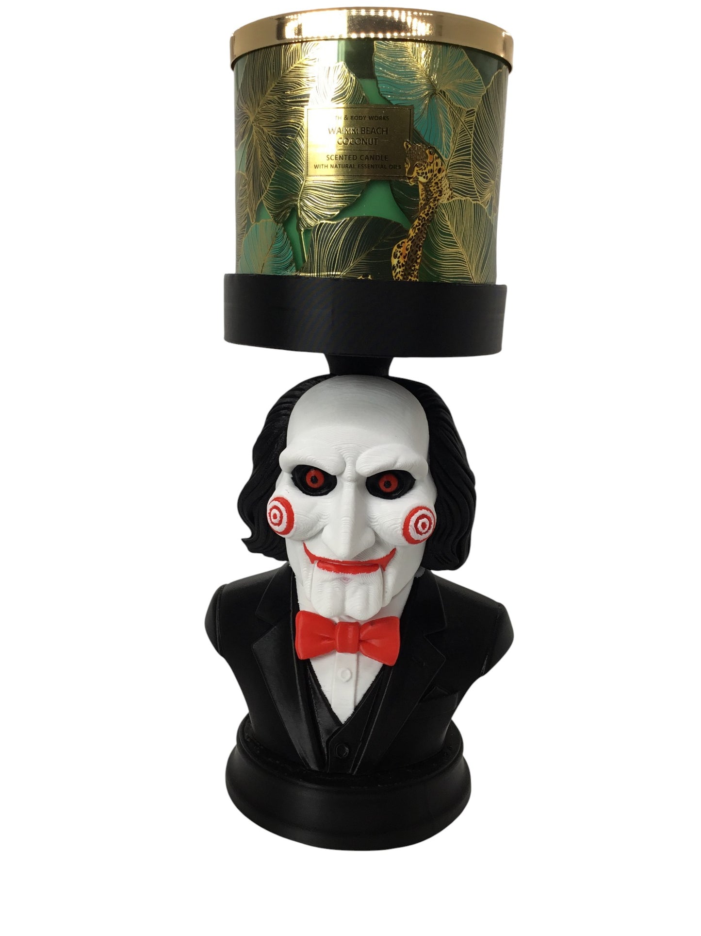 Billy Saw Candle Holder Stand Horror Bust Display for Candles, Pots, Storage etc