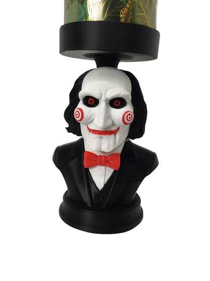 Billy Saw Candle Holder Stand Horror Bust Display for Candles, Pots, Storage etc