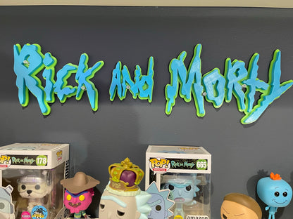 23" Rick and Morty Wall Sign Multi Color