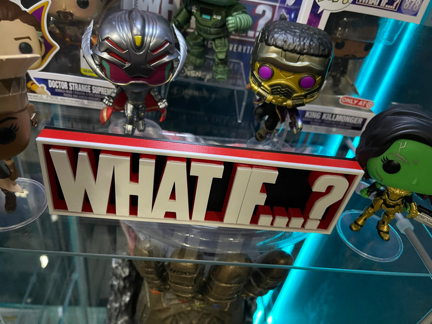 8" Multi Color What If Display Sign Stand