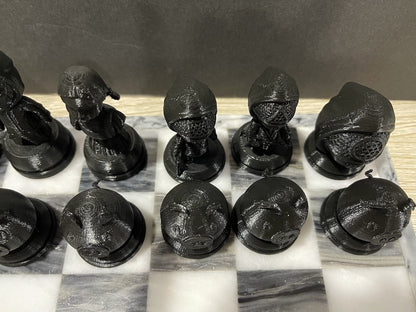 Squid Game (FAN ART) Chess Set, Seong Gi-hun, Front Man, VIPs, Squid Games