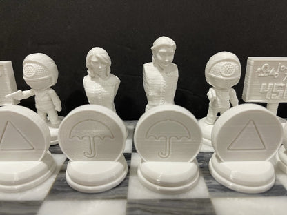 Squid Game (FAN ART) Chess Set, Seong Gi-hun, Front Man, VIPs, Squid Games