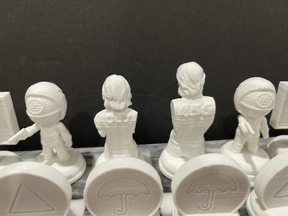 Squid Game (FAN ART) Chess Set, Seong Gi-hun, Front Man, VIPs, Squid Games
