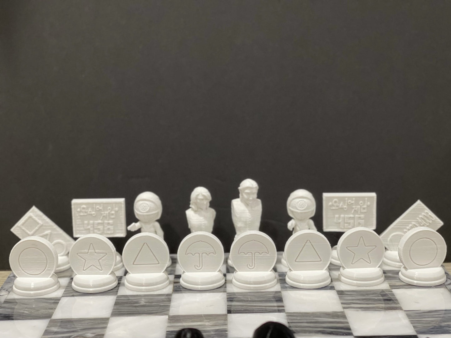 Squid Game (FAN ART) Chess Set, Seong Gi-hun, Front Man, VIPs, Squid Games