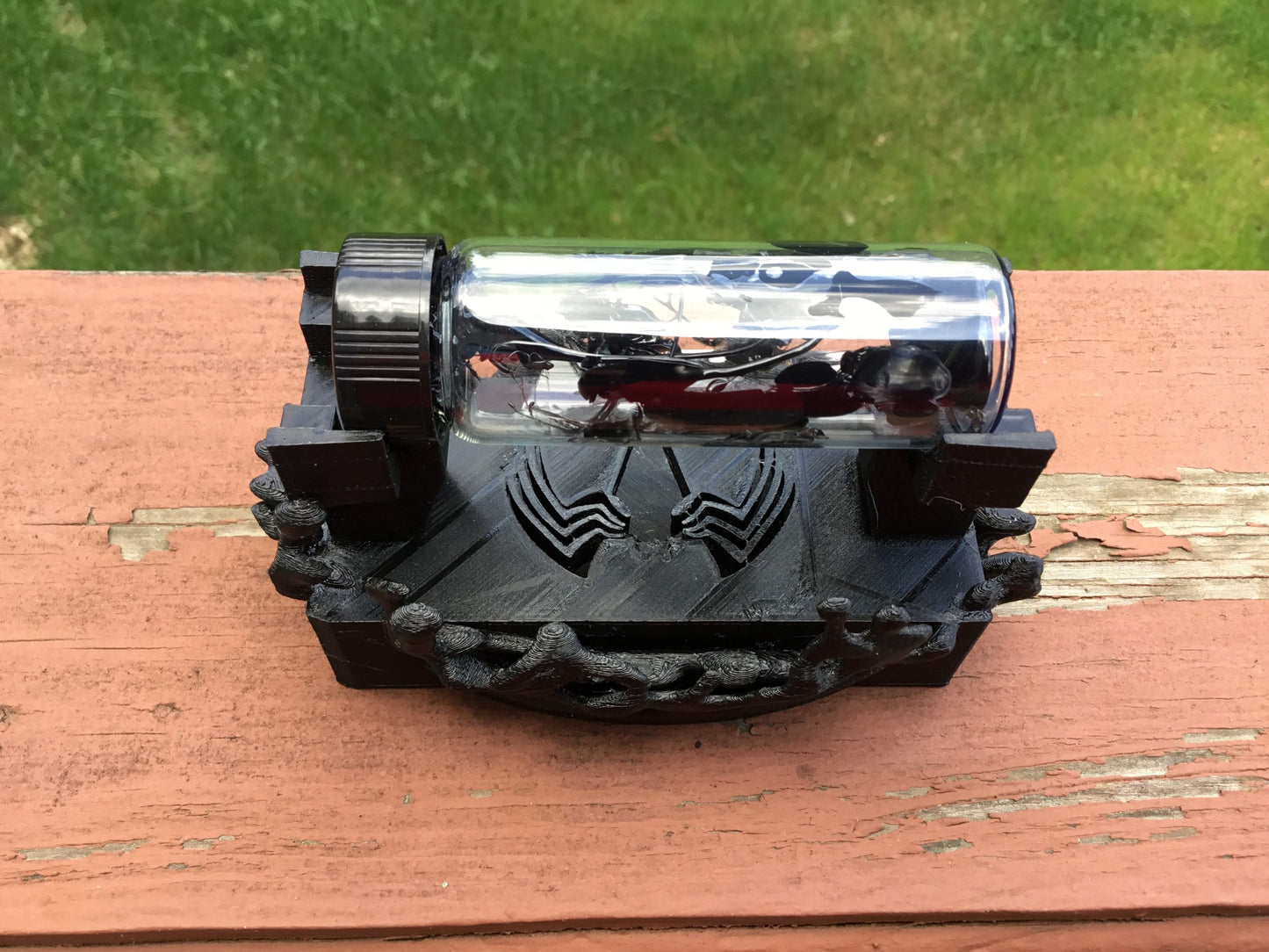 Venom Symbiote Contained in a Glass Vial with Custom Display Stand - CosPlay