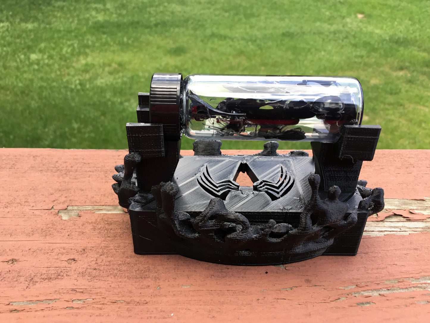 Venom Symbiote Contained in a Glass Vial with Custom Display Stand - CosPlay