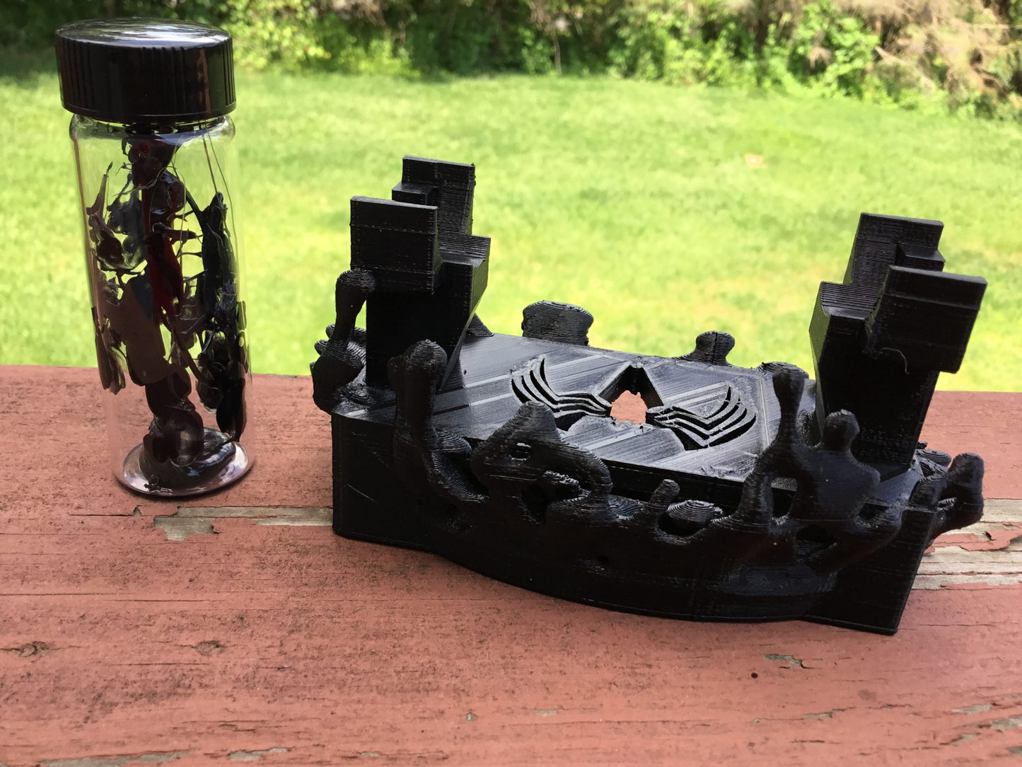 Venom Symbiote Contained in a Glass Vial with Custom Display Stand - CosPlay