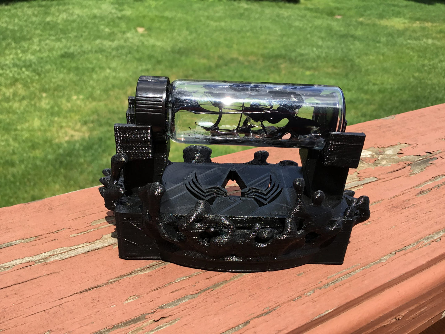 Venom Symbiote Contained in a Glass Vial with Custom Display Stand - CosPlay