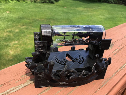 Venom Symbiote Contained in a Glass Vial with Custom Display Stand - CosPlay