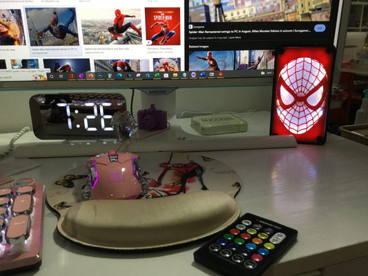 MultiColor Spiderman Pop LED Wall or Desk Sign With Remote, Funkos, Spider Man