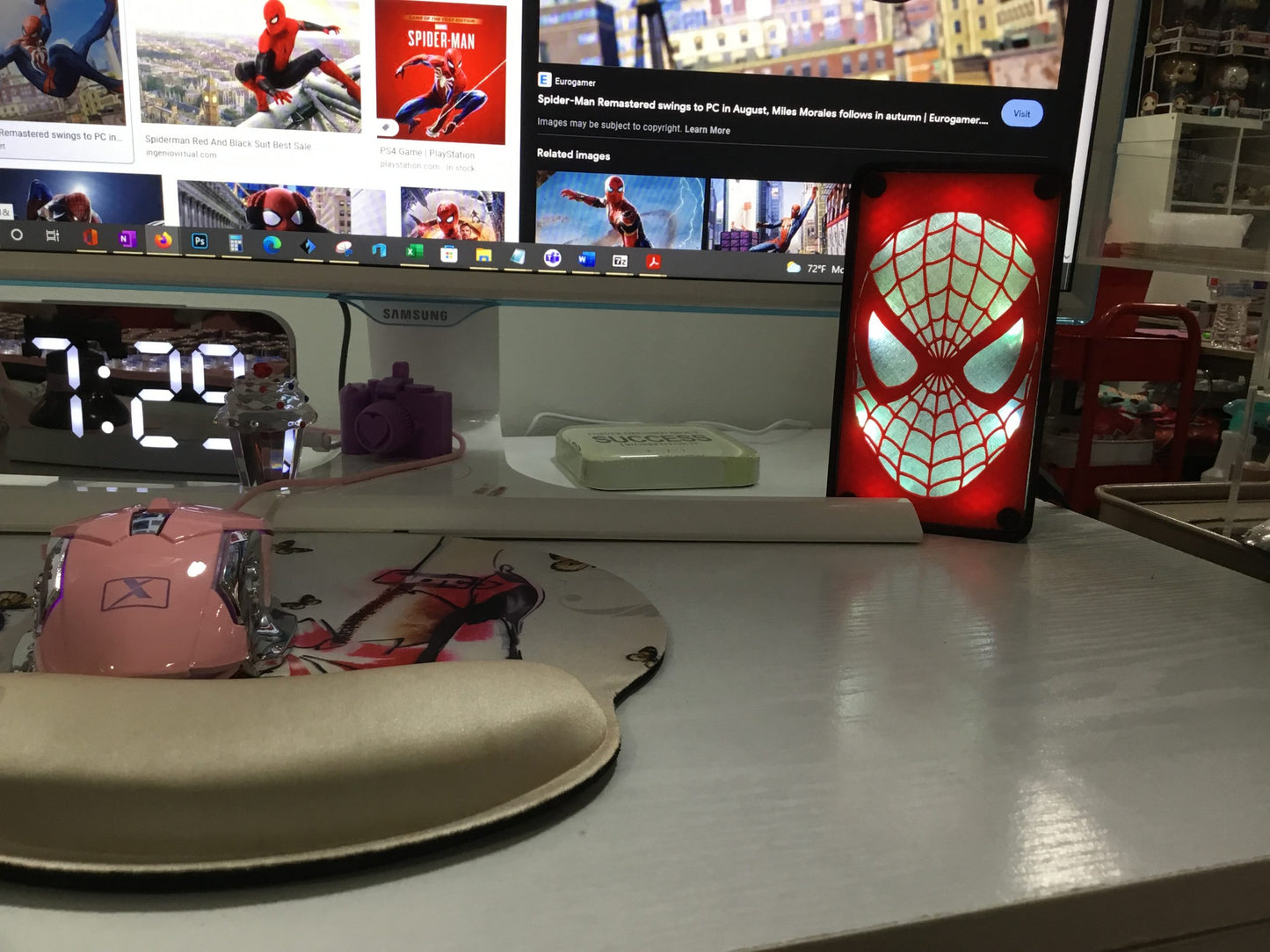 MultiColor Spiderman Pop LED Wall or Desk Sign With Remote, Funkos, Spider Man