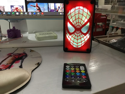 MultiColor Spiderman Pop LED Wall or Desk Sign With Remote, Funkos, Spider Man