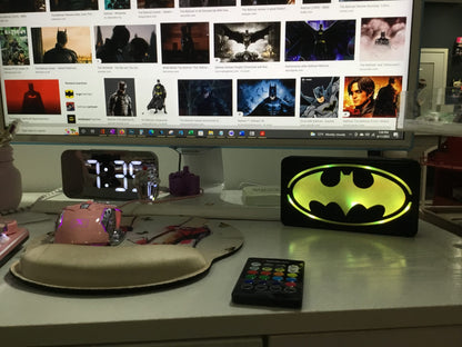 MultiColor Batman Pop LED Wall or Desk Sign With Remote, Funkos, Bat Man