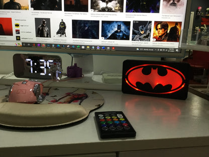 MultiColor Batman Pop LED Wall or Desk Sign With Remote, Funkos, Bat Man