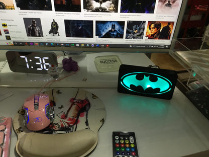 MultiColor Batman Pop LED Wall or Desk Sign With Remote, Funkos, Bat Man