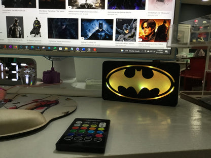 MultiColor Batman Pop LED Wall or Desk Sign With Remote, Funkos, Bat Man