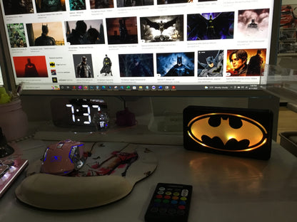MultiColor Batman Pop LED Wall or Desk Sign With Remote, Funkos, Bat Man