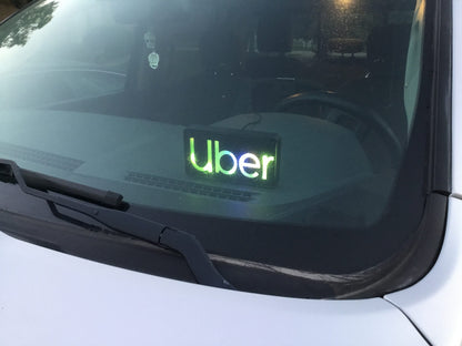 MultiColor Uber LED Car Truck Vehicle Windshield Window Sign With Remote