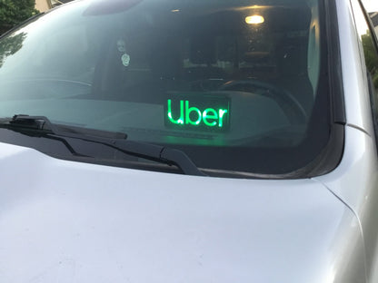 MultiColor Uber LED Car Truck Vehicle Windshield Window Sign With Remote