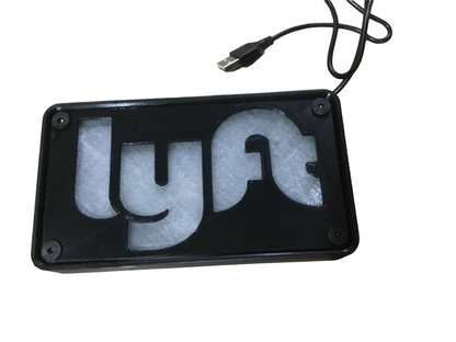 MultiColor LYFT LED Car Truck Vehicle Windshield Window Sign With Remote